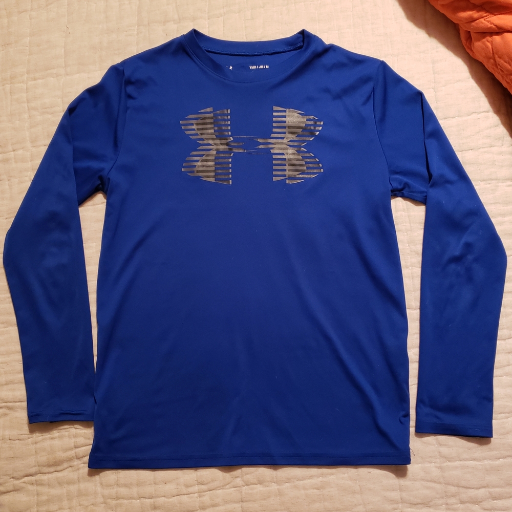 Under Armour Boy's Royal Blue Long Sleeve Tee